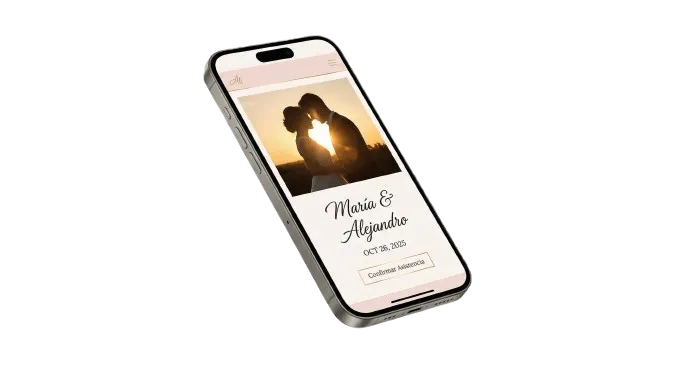 Invitación digital en celular